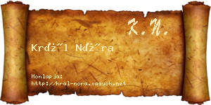Král Nóra névjegykártya