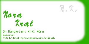 nora kral business card